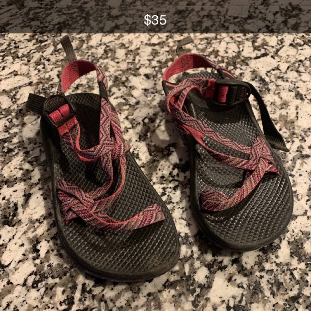 Purple / White/ Black Chacos